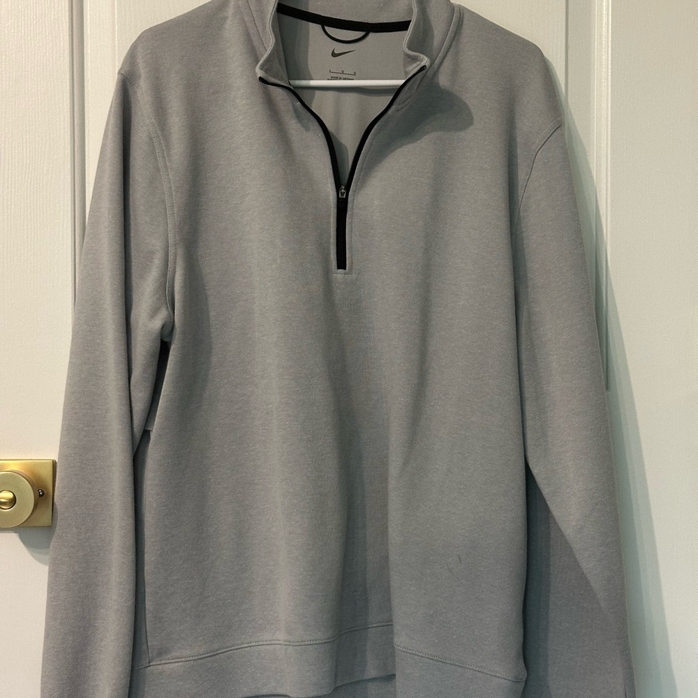 Nike Men's Zip-Up Sweater in Gray